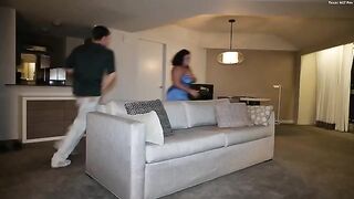 A girl with big tits likes to be fucked hard and slapped around