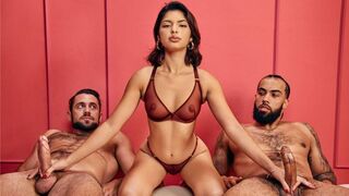 The guys have an amazing threesome experience with their hands