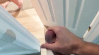 A stepbrother is trying to push it deep into the vagina