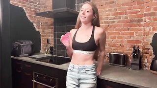 A beautiful woman received a hard cock as a reward