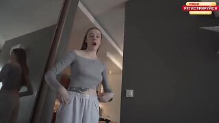 A sexy girl has sex with her hot neighbor, showcasing her perfect body