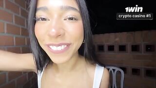 Babe fucked her ass without lubricant, but passionately
