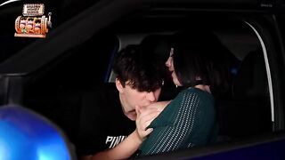 A girl saddled a cock and became a slut on the street