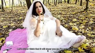 A wedding day is not a barrier for a hot and passionate encounter