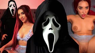 A scary movie with Jessica Sodi turns into a great fuck