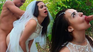 The bride got a huge dick in her tight ass on her wedding day