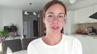 A girl has a discharge and talks dirty to her lover