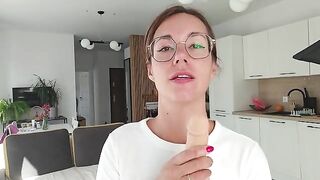 A girl has a discharge and talks dirty to her lover