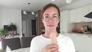 A girl has a discharge and talks dirty to her lover