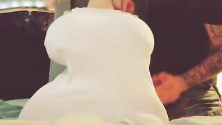 The guy's big dick was used by a dirty-talking slut