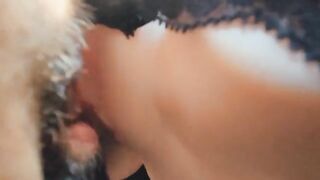 Fingers on the fake pussy, imagining intense pleasure while working at my desk