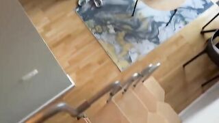 A young girl relaxes with a vibrating device in a intimate POV style