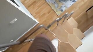 A young girl relaxes with a vibrating device in a intimate POV style