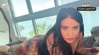 A little stepsis gets naked and fucks in a steamy doggystyle scene