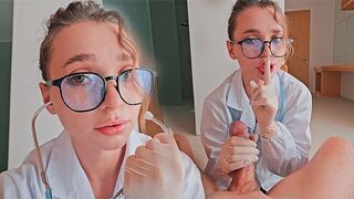 The nurse didn’t let the guy cum, so he yelled at her loudly