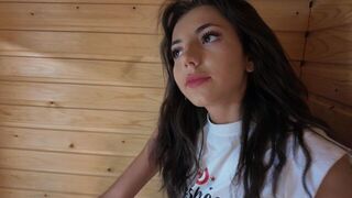 A beautiful Turkish girl got undressed and had intimate moments in sauna
