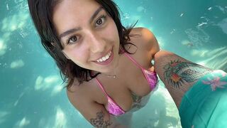 Can I give you a blowjob right here? Do you mind? ( POV action)