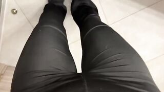 A pink pussy girl was masturbating in the restaurant, showcasing her exclusive solo performance