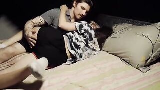 The best position for a girl is on her back with a sheet over her body