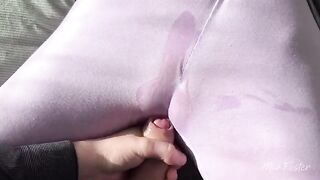 I rub my wet pussy with my thumb and it makes me cum