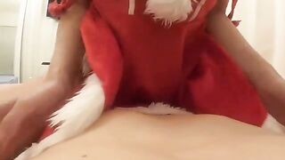 A girl got a huge dick in her pussy, she came with great cumshots
