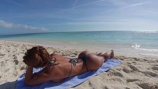 A girl with a magnetic ass was picked up at the beach for an exclusive scene
