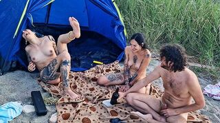 Two girls are fucking like there’s no tomorrow in the forest