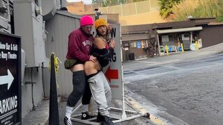A girl is having fun with a guy and she doesn’t mind getting caught