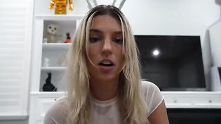 The Easter Bunny left a mess on the girl’s face in a hot POV scene