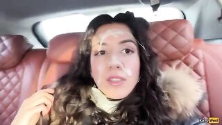 Katty West covered in cum, huge facial load shining on her face