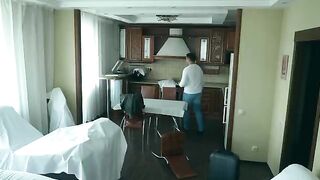 A scary ghost maid is fucking with a guy on Halloween