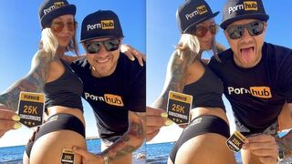 Owiaks celebrate 25K subscribers on Pornhub with a special treat