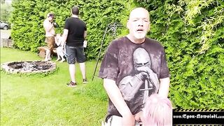 A voyeuristic girl with a big cock craving gets EgOn Kowalski fucked outside