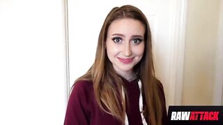 Petite Laney Grey takes on a huge cock with enthusiasm