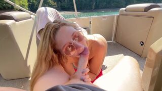 A couple has a messy double creampie on a beautiful pleasure cruise during spring break