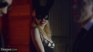 Blonde teen Chloe Cherry gets her DP fantasy fulfilled in the kinkiest way