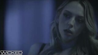 Two girls have a hot threesome sex with a guy, showcasing Jane Wilde’s intense energy