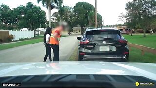 A sexy woman got fucked by a mechanic on the roadside